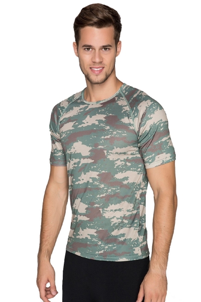 Thermoform HZT18025 - Army Microfiber Erkek Dijital Yeşil Tişört