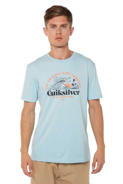  Quiksilver Mavi Sunsetwave M Tees Erkek T-Shirt 