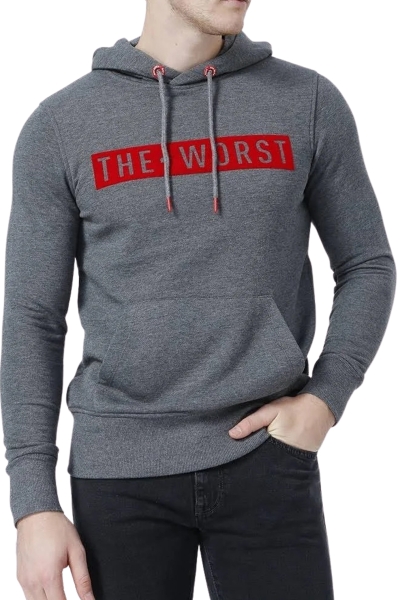 Bad Bear 21.02.12.020 - The Worst Hoodie Kapüşonlu Antrasit Sweatshirt