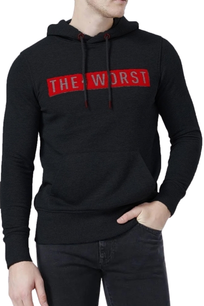 Bad Bear 21.02.12.020 - The Worst Hoodie Kapüşonlu Siyah Sweatshirt