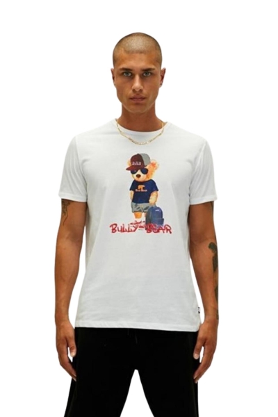 Bad Bear Bull Erkek Kırık Beyaz T-Shirt