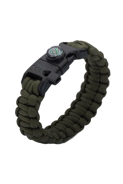 Grand Wolf GWFPBK - 4 Fonksiyonlu Haki Paracord Bileklik