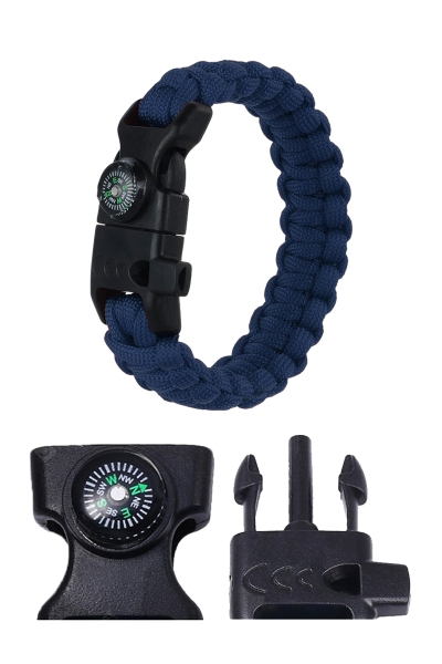 Grand Wolf GWFPBK - 4 Fonksiyonlu Lacivert Paracord Bileklik