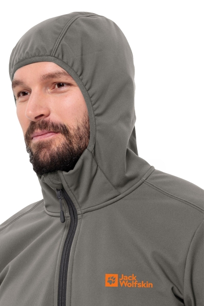 Jack Wolfskin Bornberg Hoody Erkek Outdoor Softshell Gri Ceket 