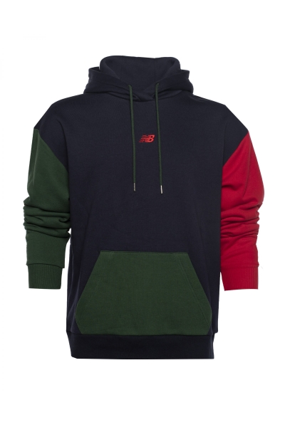 New Balance Lifestyle Hoodie Unisex Kapüşonlu Lacivert Yeşil Sweatshirt