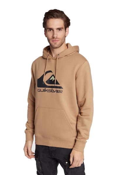 Quiksilver Big Logo Hoodie Erkek Kahverengi Sweatshirt