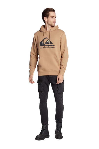 Quiksilver Big Logo Hoodie Erkek Kahverengi Sweatshirt