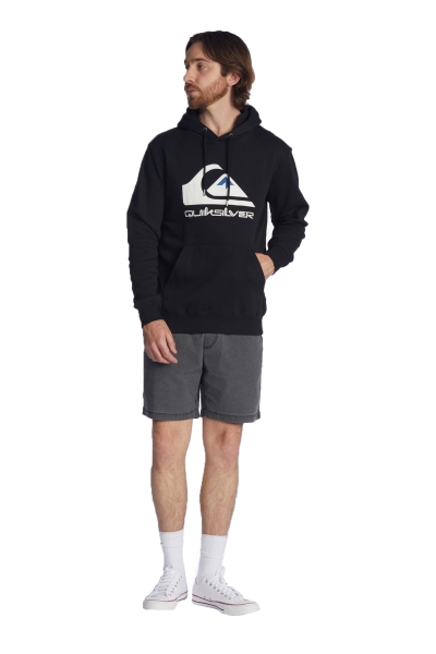 Quiksilver Big Logo Hoodie Siyah Erkek Sweatshirt