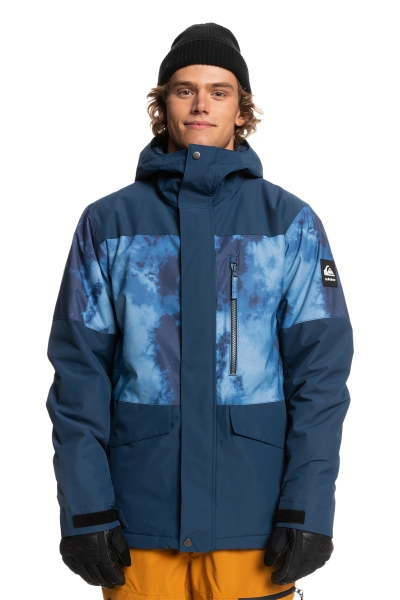 Quiksilver Mission Printed Block Erkek Snowboard Mavi Kayak Montu