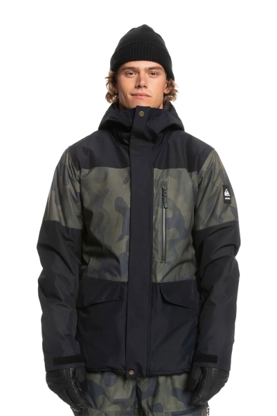 Quiksilver Mission Printed Block Siyah Erkek Snowboard Montu