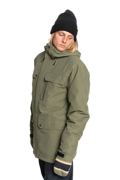 Quiksilver Raft Insulated Snow Jacket Haki