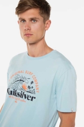  Quiksilver Mavi Sunsetwave M Tees Erkek T-Shirt 