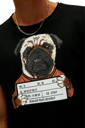 Bad Bear 22.01.07.006 - Siyah Pug T-Shirt 