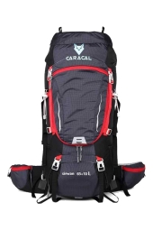 Grand Wolf Caracal Sirwan Siyah Outdoor Sırt Çantası 65+10 LT