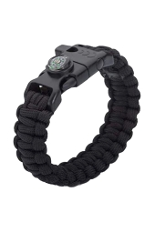 Grand Wolf GWFPBK - 4 Fonksiyonlu Siyah Paracord Bileklik