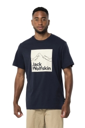 Jack Wolfskin BRAND T M Outdoor Lacivert Erkek Tişört