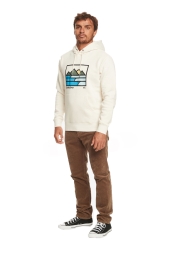 Quiksilver Landscape Lines Krem Erkek Sweatshirt 