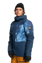 Quiksilver Mission Printed Block Erkek Snowboard Mavi Kayak Montu