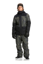 Quiksilver Mission Printed Block Siyah Erkek Snowboard Montu