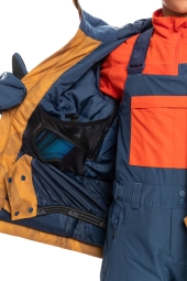 Quiksilver Side Hit Çocuk Snowboard Su Geçirmez Kahverengi Kayak Montu 