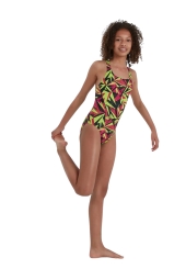 Speedo Junier Hyperboom Logo Medalist Çok Renkli Swimsuit