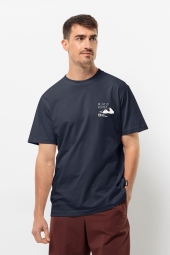 Jack Wolfskin Discover Tee Lacivert Erkek T-Shirt